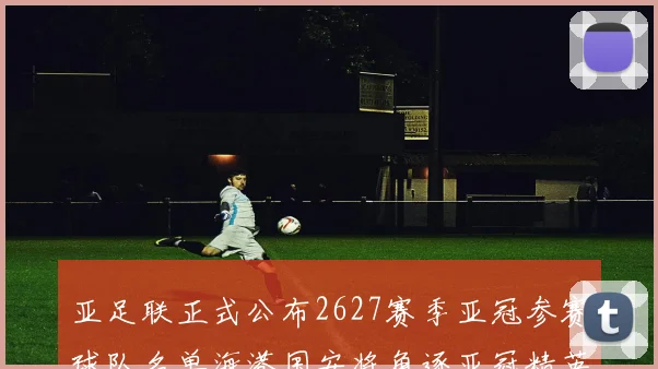 亚足联正式公布2627赛季亚冠参赛球队名单海港国安将角逐亚冠精英联赛